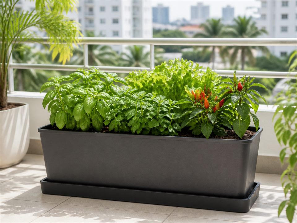 Balcony planter boxes