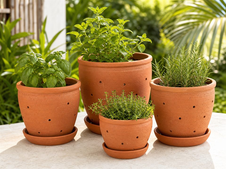 Terracotta breathable planters